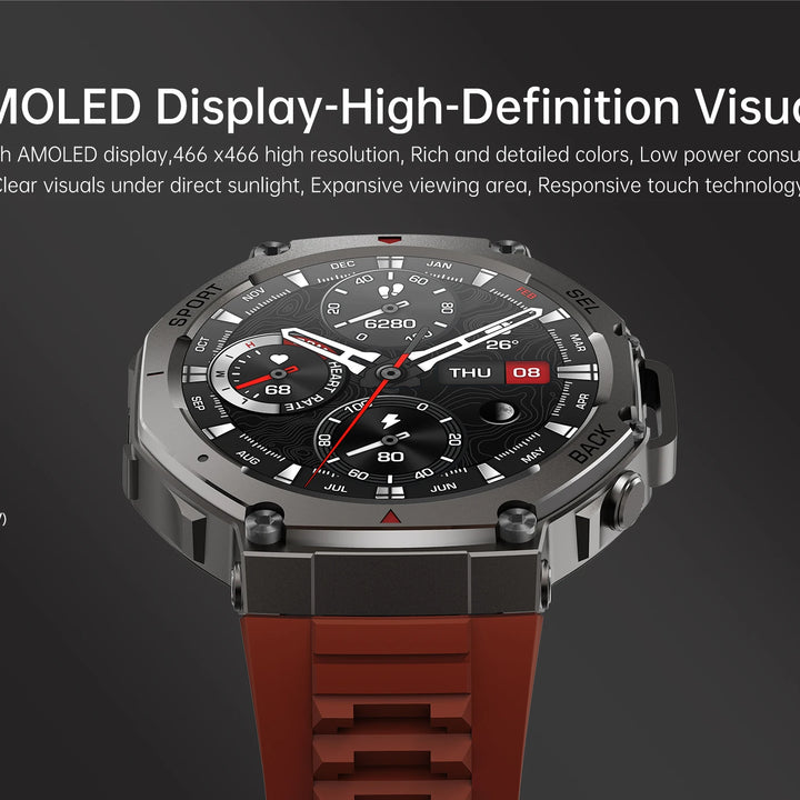 T-Rex 3 Ultra GPS Smart Watch 5 ATM Waterproof Built-in Dual-band GNSS Compass Military Sport Smartwatch Men 2025 New For Xiaomi